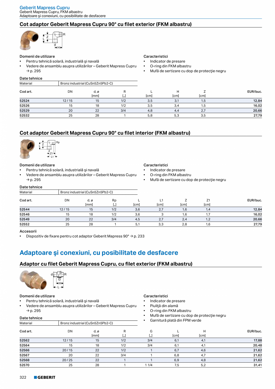 Pagina 321-Catalog GEBERIT - Sisteme de tevi - 2022  Catalog, brosura Romana  Mapress Oţel-Inox

Geberit...