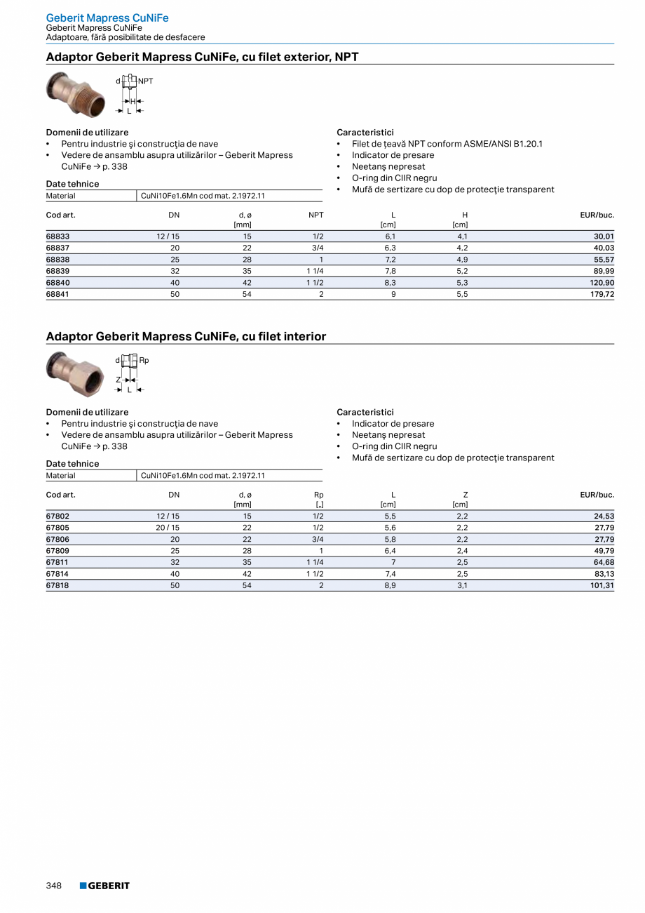 Pagina 347-Catalog GEBERIT - Sisteme de tevi - 2022  Catalog, brosura Romana /(m·K)

Conductibilitatea...