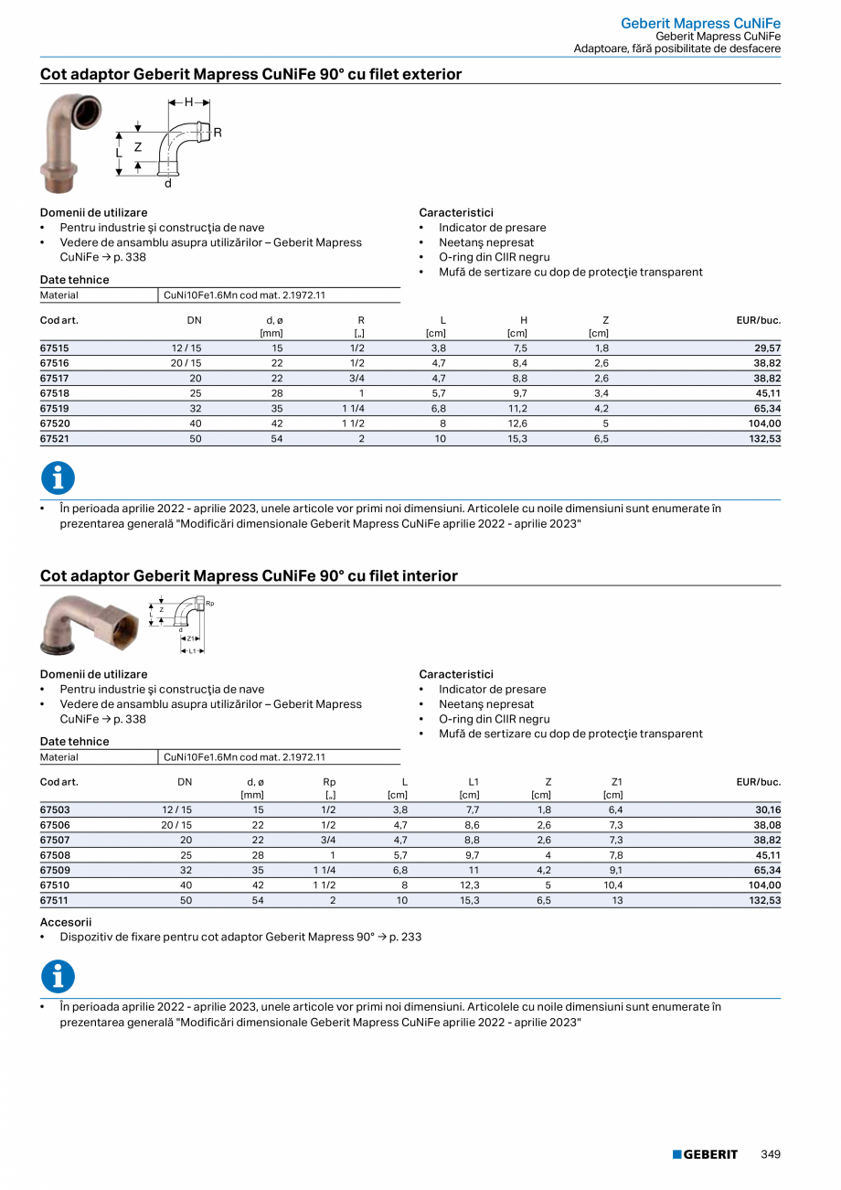 Pagina 348-Catalog GEBERIT - Sisteme de tevi - 2022  Catalog, brosura Romana pra aplicațiilor – Geberit...