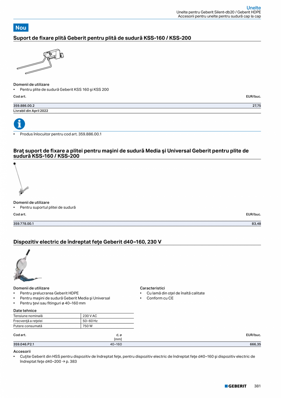Pagina 380-Catalog GEBERIT - Sisteme de tevi - 2022  Catalog, brosura Romana N

d, ø
[mm]

di, ø
[mm]

D
[cm]...