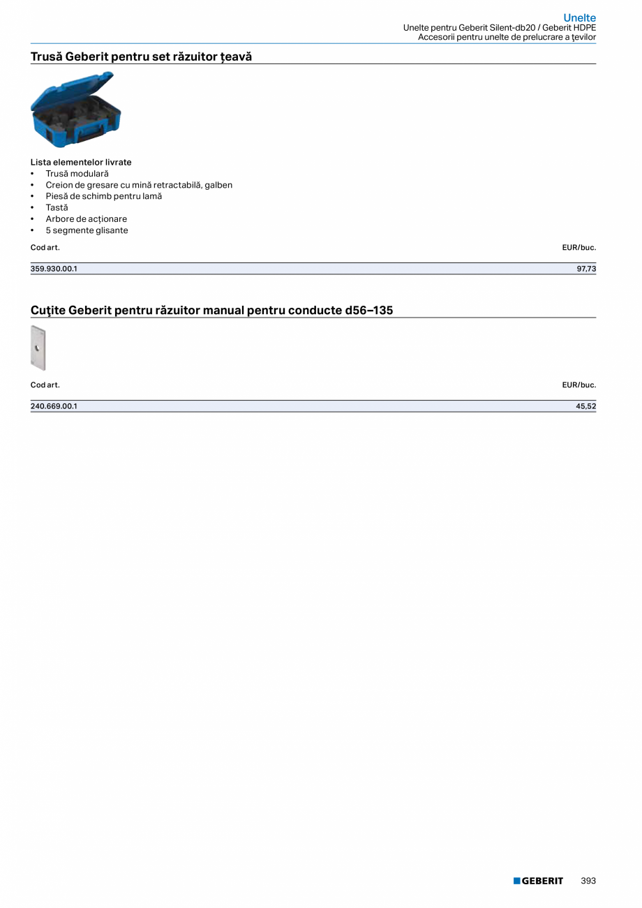 Pagina 392-Catalog GEBERIT - Sisteme de tevi - 2022  Catalog, brosura Romana 
6

39043

15

18

16

1

6

7,64
...