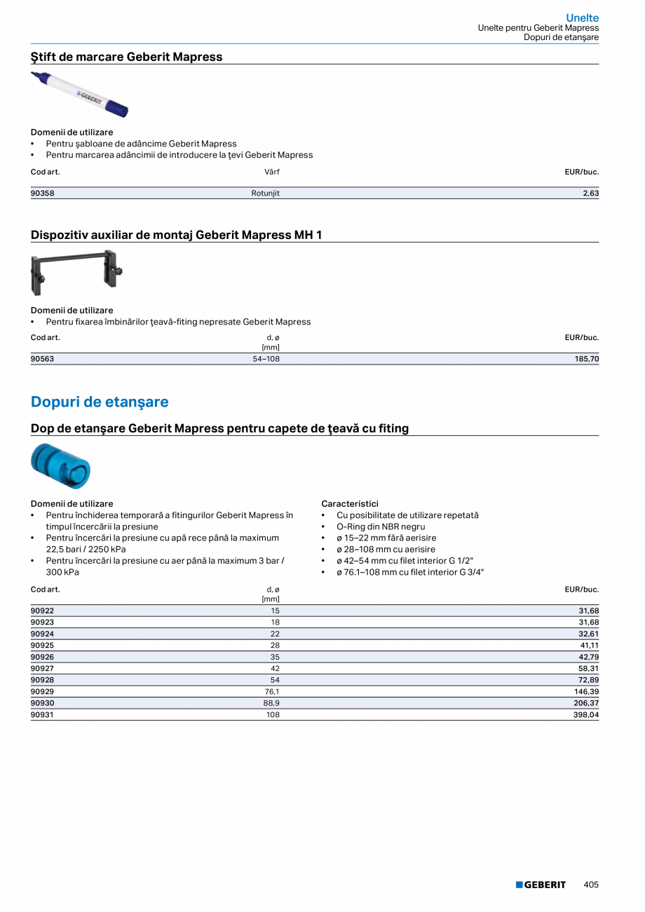 Pagina 404-Catalog GEBERIT - Sisteme de tevi - 2022  Catalog, brosura Romana 
6

17,9

3,8

14,61

Teuri
Teu...
