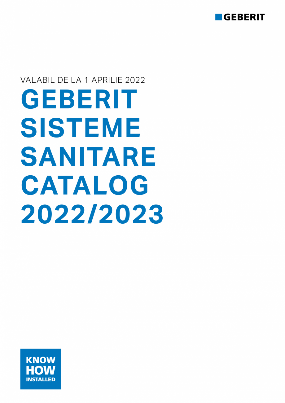 Pagina 1-Catalog GEBERIT - Sisteme sanitare - 2022  Catalog, brosura Romana VALABIL DE LA 1 APRILIE 2022
...