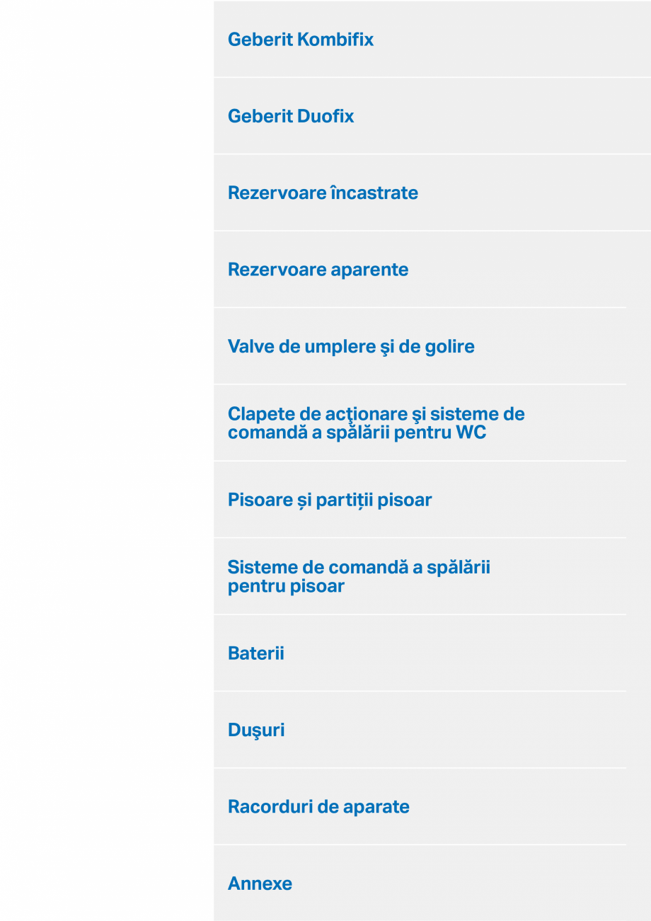 Pagina 2-Catalog GEBERIT - Sisteme sanitare - 2022  Catalog, brosura Romana  .  .  .  .  .  .  .  .  .  .  . ...