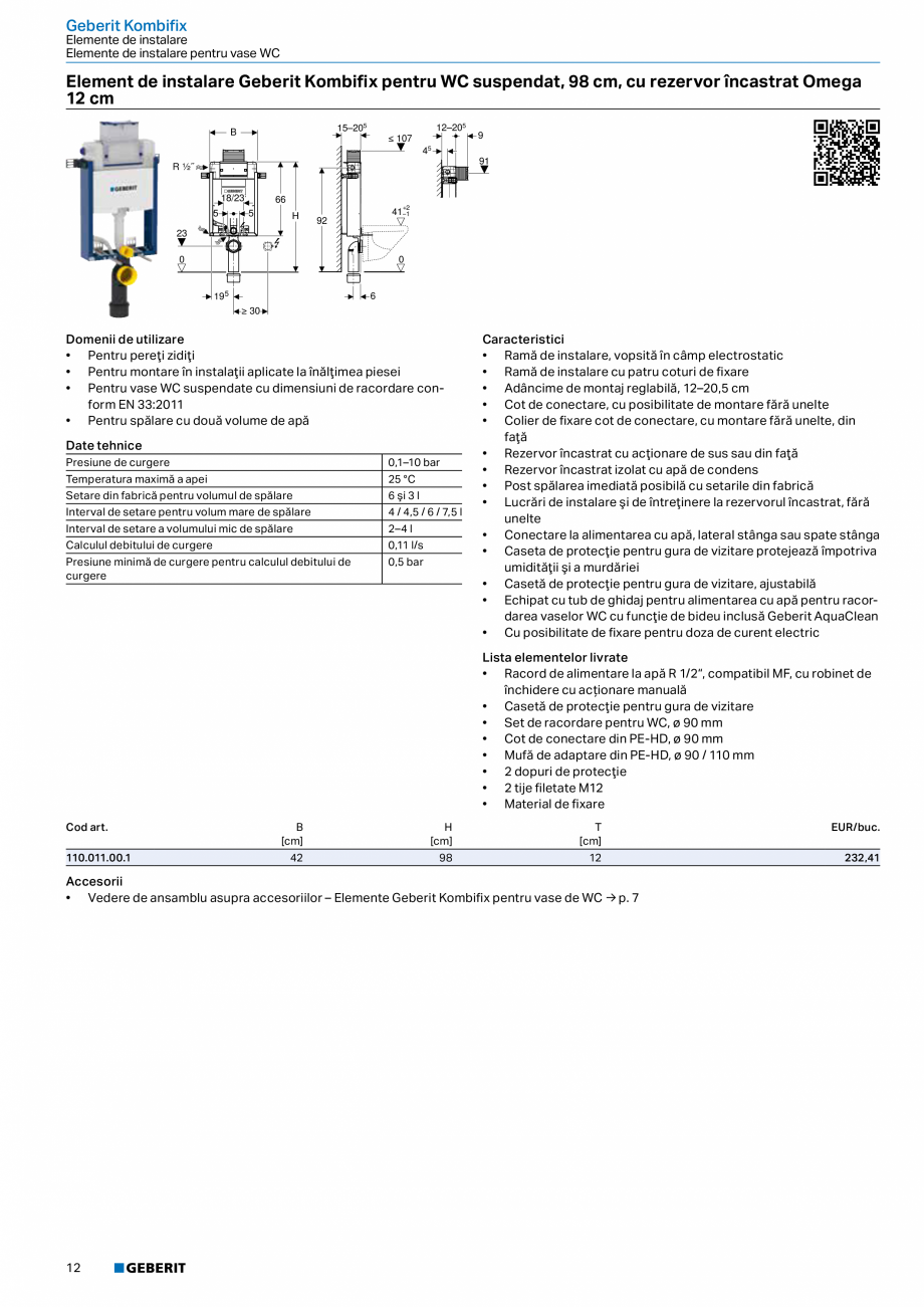 Pagina 11-Catalog GEBERIT - Sisteme sanitare - 2022  Catalog, brosura Romana cărămidă, cu o grosime a...