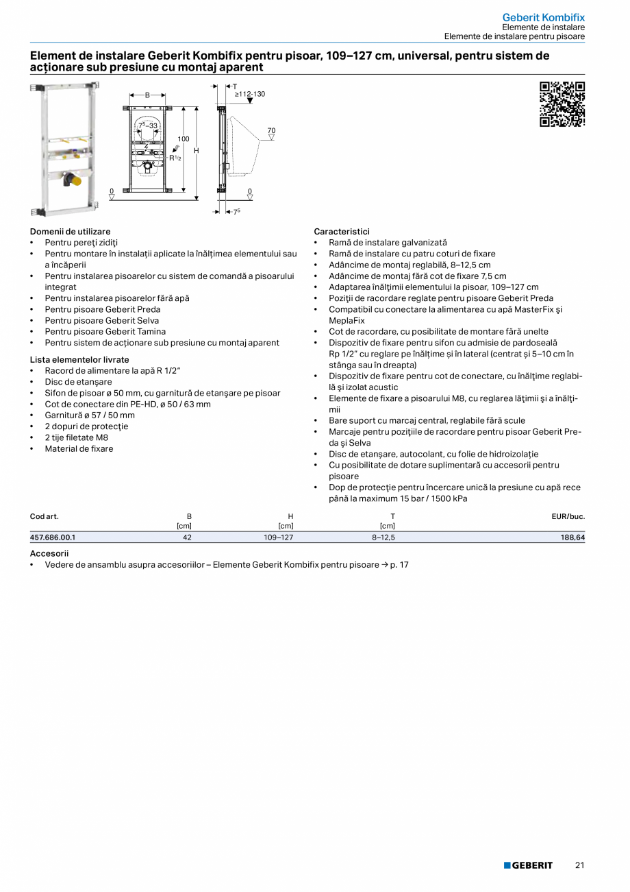 Pagina 20-Catalog GEBERIT - Sisteme sanitare - 2022  Catalog, brosura Romana emente de instalare pentru vase...