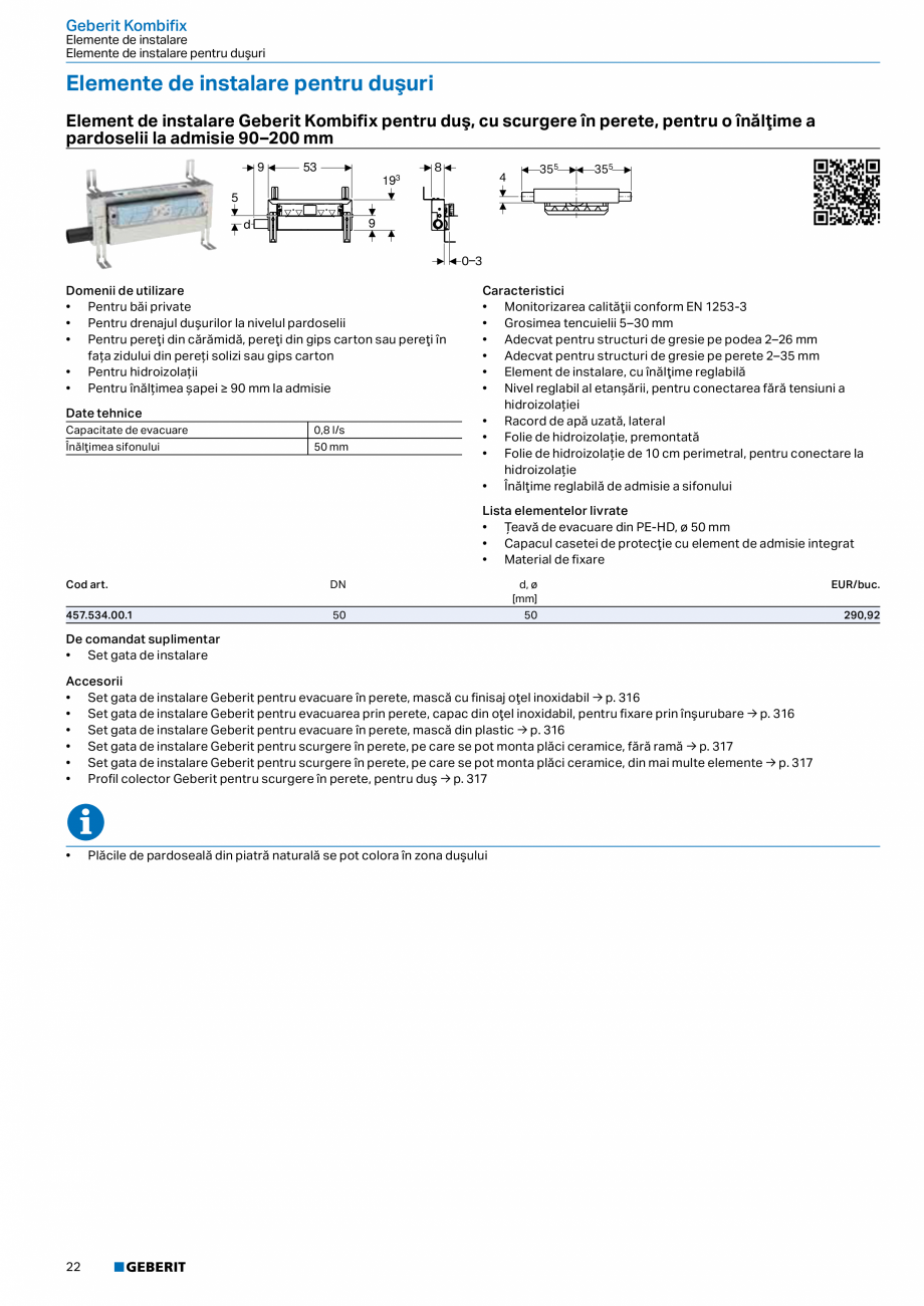 Pagina 21-Catalog GEBERIT - Sisteme sanitare - 2022  Catalog, brosura Romana tate de montare fără unelte
•...