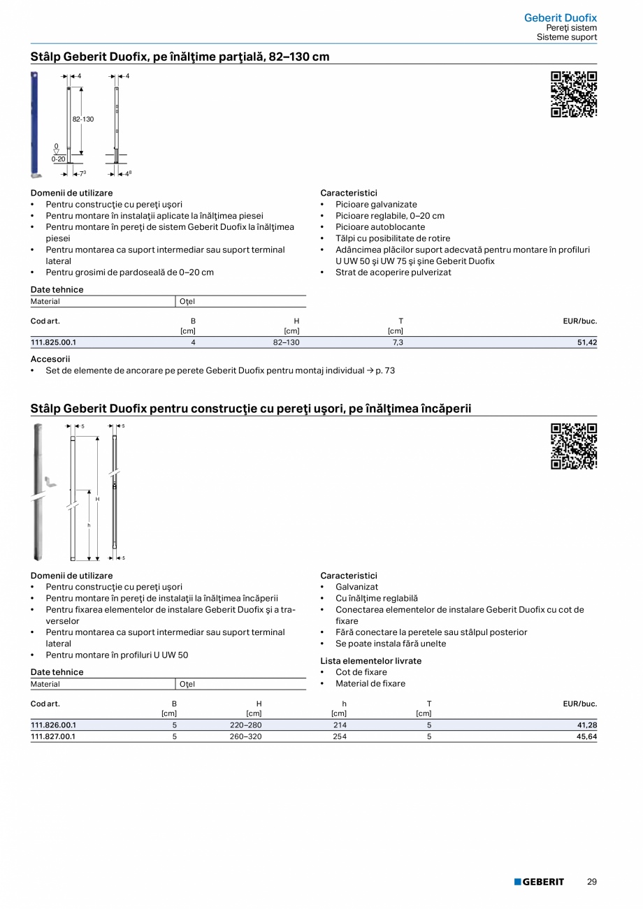 Pagina 28-Catalog GEBERIT - Sisteme sanitare - 2022  Catalog, brosura Romana  montaj fără cot de fixare 7,5 ...