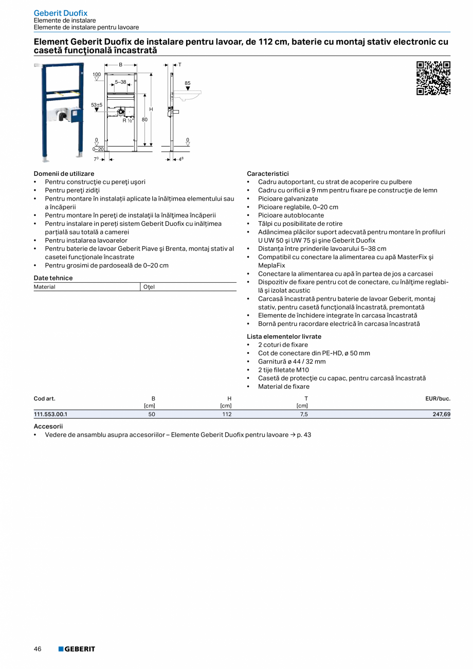 Pagina 45-Catalog GEBERIT - Sisteme sanitare - 2022  Catalog, brosura Romana   .  .  .  .  .  .  .  .  .  .  ....