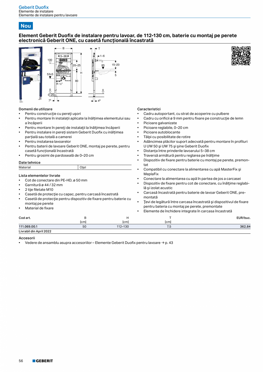 Pagina 55-Catalog GEBERIT - Sisteme sanitare - 2022  Catalog, brosura Romana rgere

0,11 l/s

Presiune minimă...