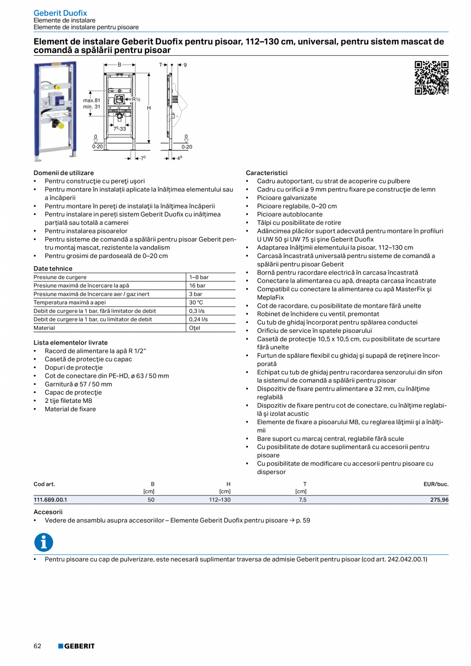Pagina 61-Catalog GEBERIT - Sisteme sanitare - 2022  Catalog, brosura Romana u montare în instalații...