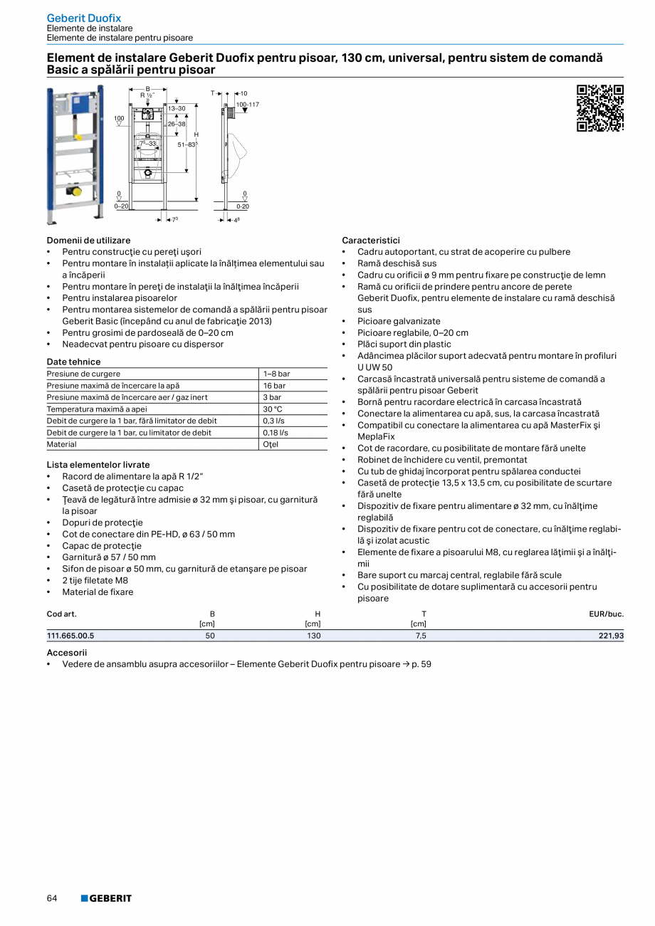 Pagina 63-Catalog GEBERIT - Sisteme sanitare - 2022  Catalog, brosura Romana onectare la alimentarea cu apă...