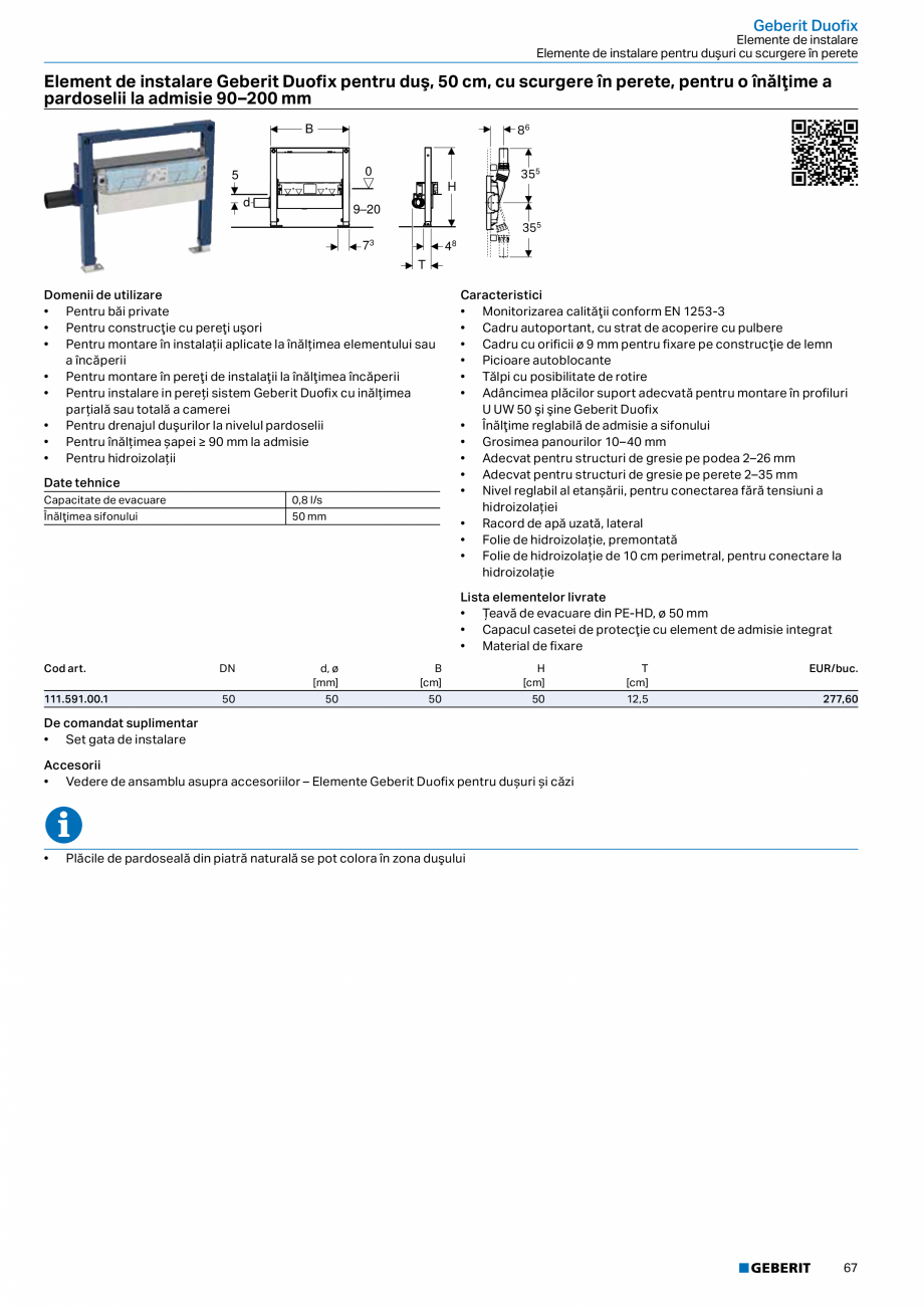 Pagina 66-Catalog GEBERIT - Sisteme sanitare - 2022  Catalog, brosura Romana fix
• Cot de conectare la...