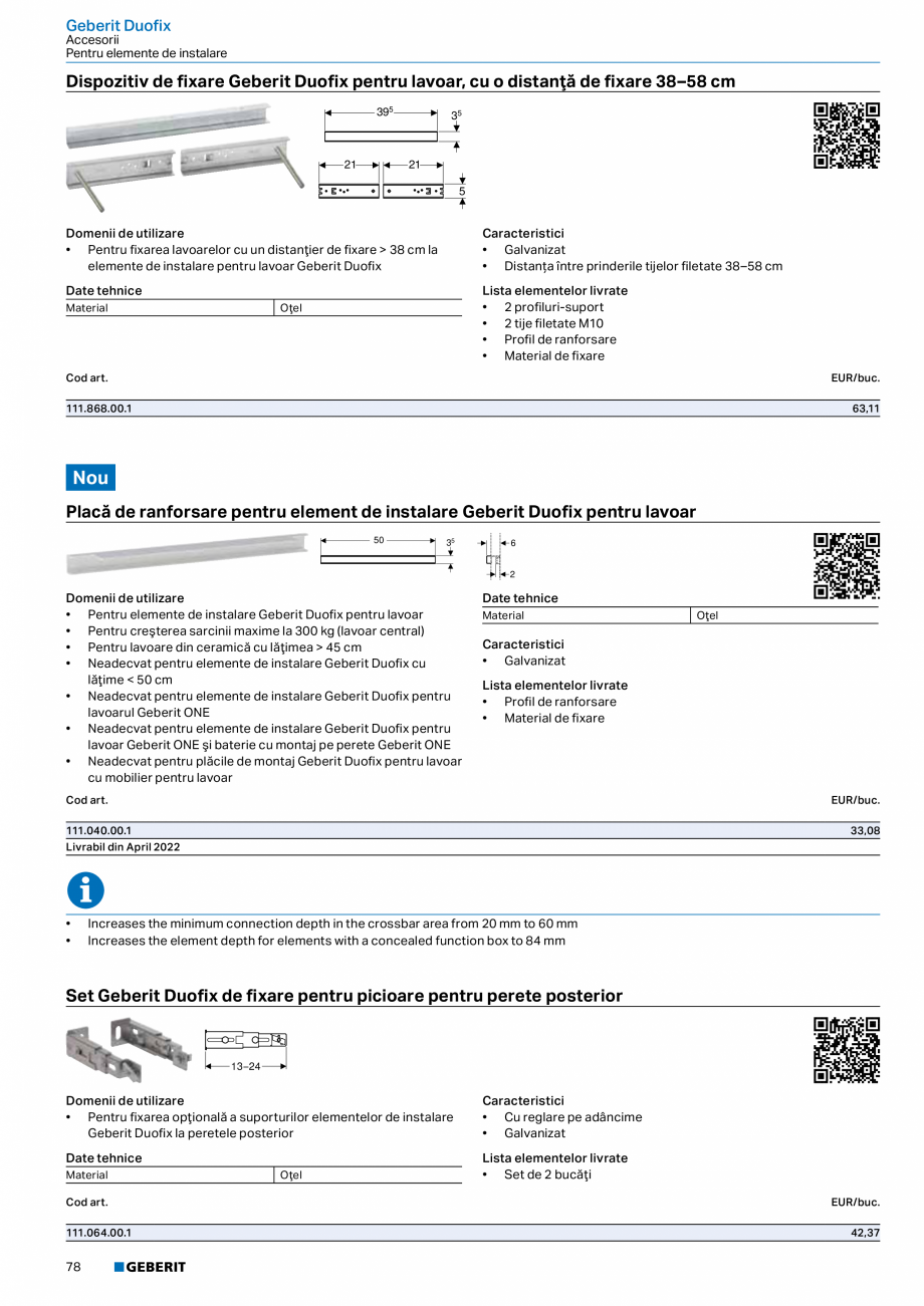 Pagina 77-Catalog GEBERIT - Sisteme sanitare - 2022  Catalog, brosura Romana 98

14

289,06

Accesorii
•...