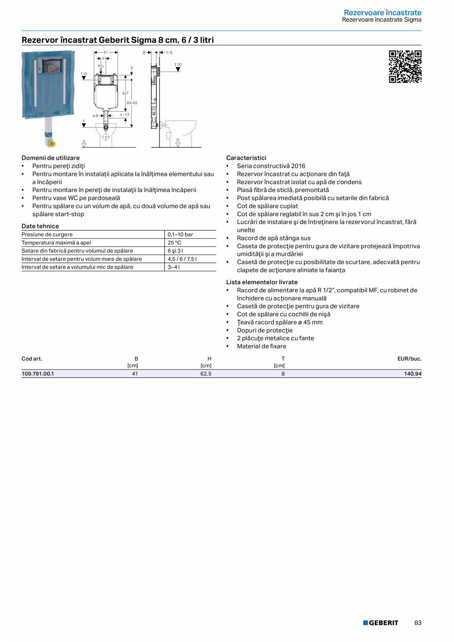 Pagina 82-Catalog GEBERIT - Sisteme sanitare - 2022  Catalog, brosura Romana ervor încastrat izolat cu apă...