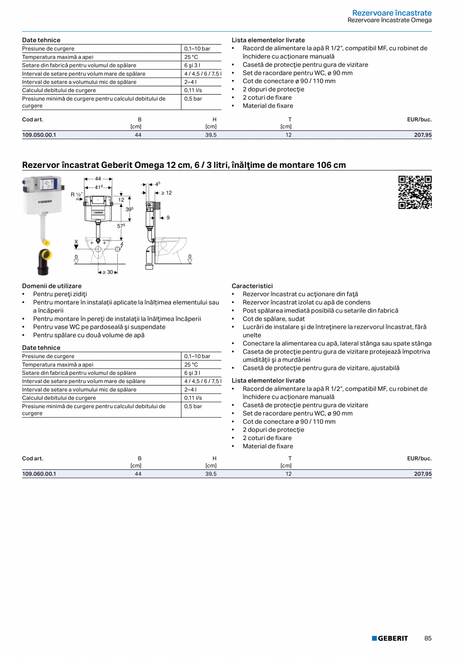 Pagina 84-Catalog GEBERIT - Sisteme sanitare - 2022  Catalog, brosura Romana de instalare Geberit Duofix...
