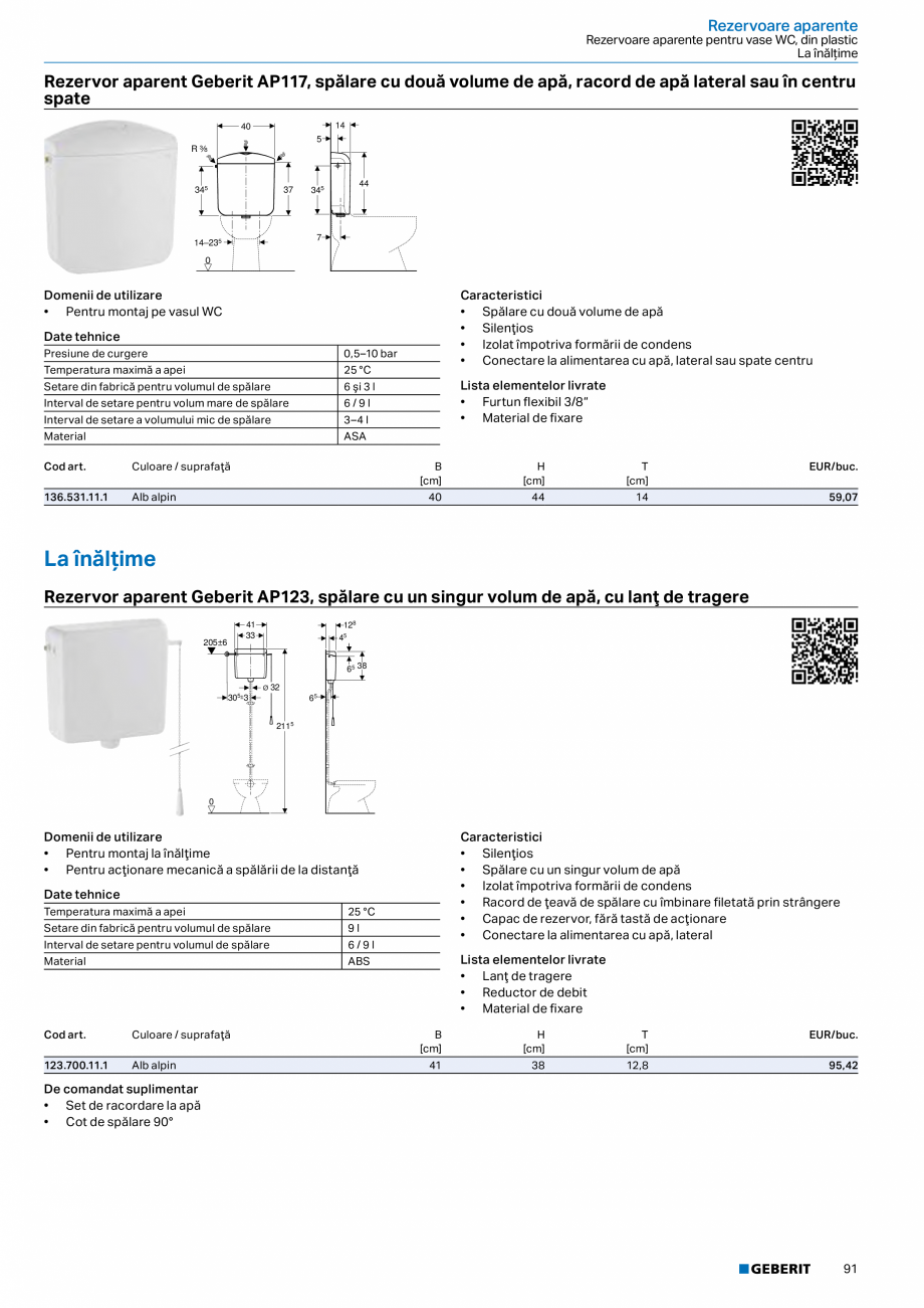 Pagina 90-Catalog GEBERIT - Sisteme sanitare - 2022  Catalog, brosura Romana te
• Tălpi cu posibilitate de ...