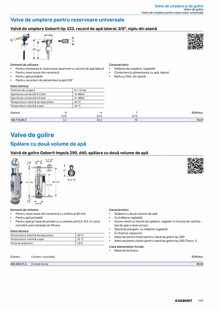 Pagina 106-Catalog GEBERIT - Sisteme sanitare - 2022  Catalog, brosura Romana din lemn stratificat, rezistent...