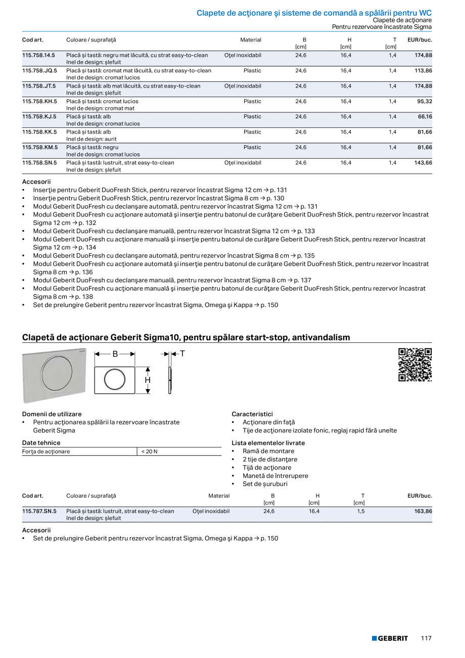 Pagina 116-Catalog GEBERIT - Sisteme sanitare - 2022  Catalog, brosura Romana Duofix

Elemente de instalare...