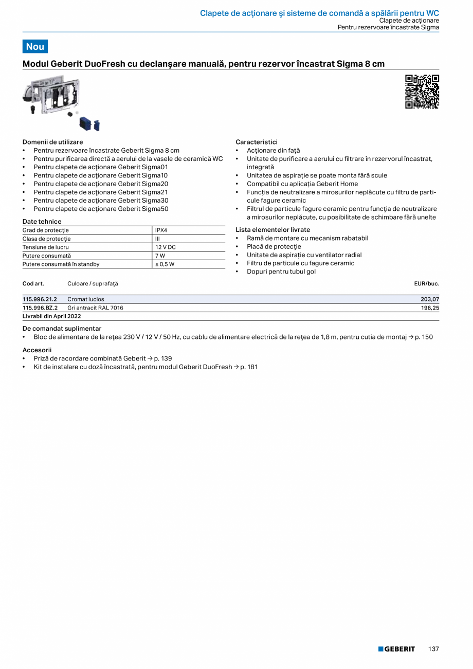 Pagina 136-Catalog GEBERIT - Sisteme sanitare - 2022  Catalog, brosura Romana rporat pentru spălarea conductei...