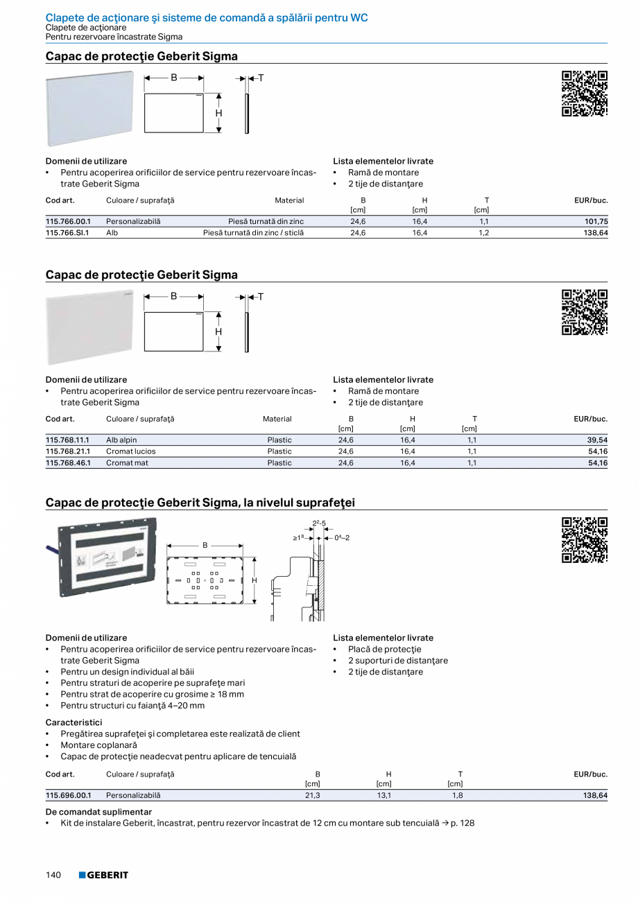 Pagina 139-Catalog GEBERIT - Sisteme sanitare - 2022  Catalog, brosura Romana racordare Rp 1/2“ / R 1/2“,...