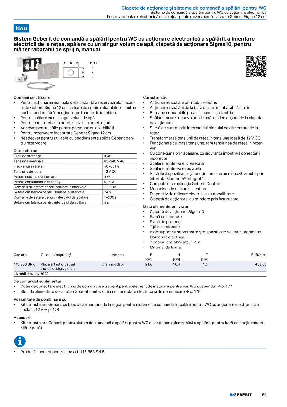 Pagina 158-Catalog GEBERIT - Sisteme sanitare - 2022  Catalog, brosura Romana ilitatea adaptării continue a...