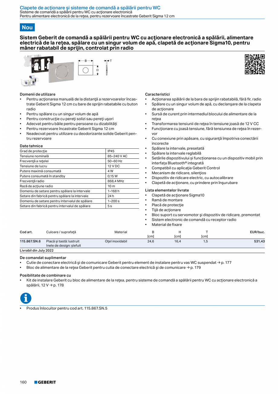 Pagina 159-Catalog GEBERIT - Sisteme sanitare - 2022  Catalog, brosura Romana rit

Lista elementelor livrate...