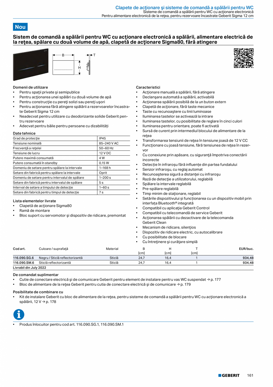 Pagina 160-Catalog GEBERIT - Sisteme sanitare - 2022  Catalog, brosura Romana E pentru dulap cu oglindă,...