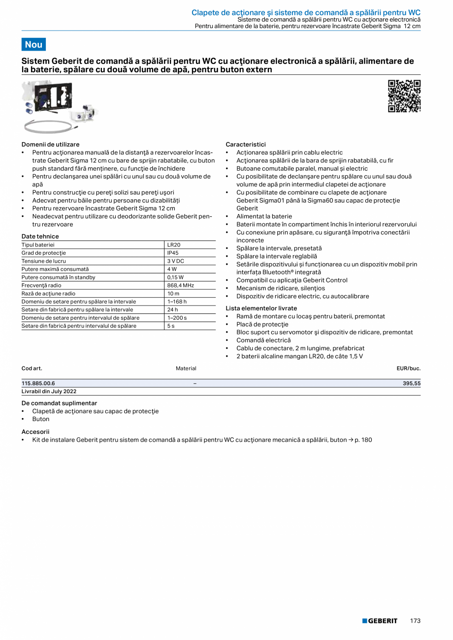 Pagina 172-Catalog GEBERIT - Sisteme sanitare - 2022  Catalog, brosura Romana entru pereţi zidiţi
• Pentru ...