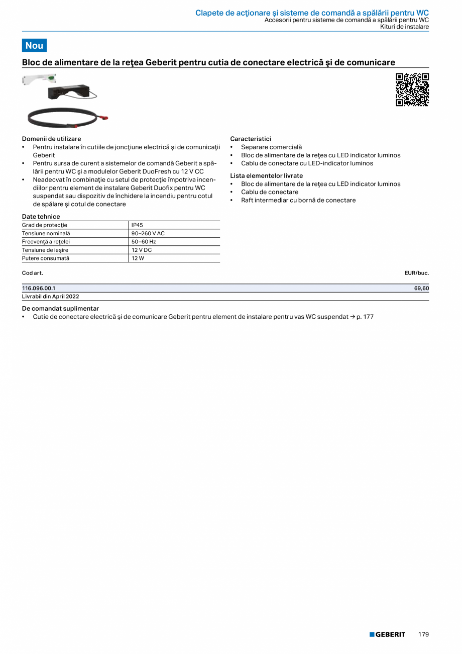 Pagina 178-Catalog GEBERIT - Sisteme sanitare - 2022  Catalog, brosura Romana entru calculul debitului de...