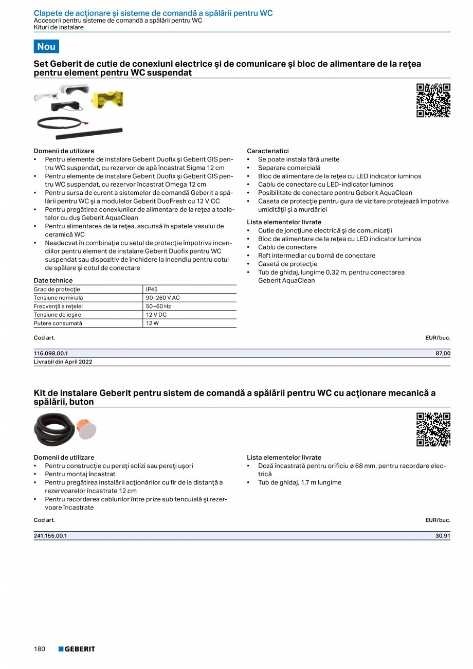 Pagina 179-Catalog GEBERIT - Sisteme sanitare - 2022  Catalog, brosura Romana re încastrate
Rezervoare...