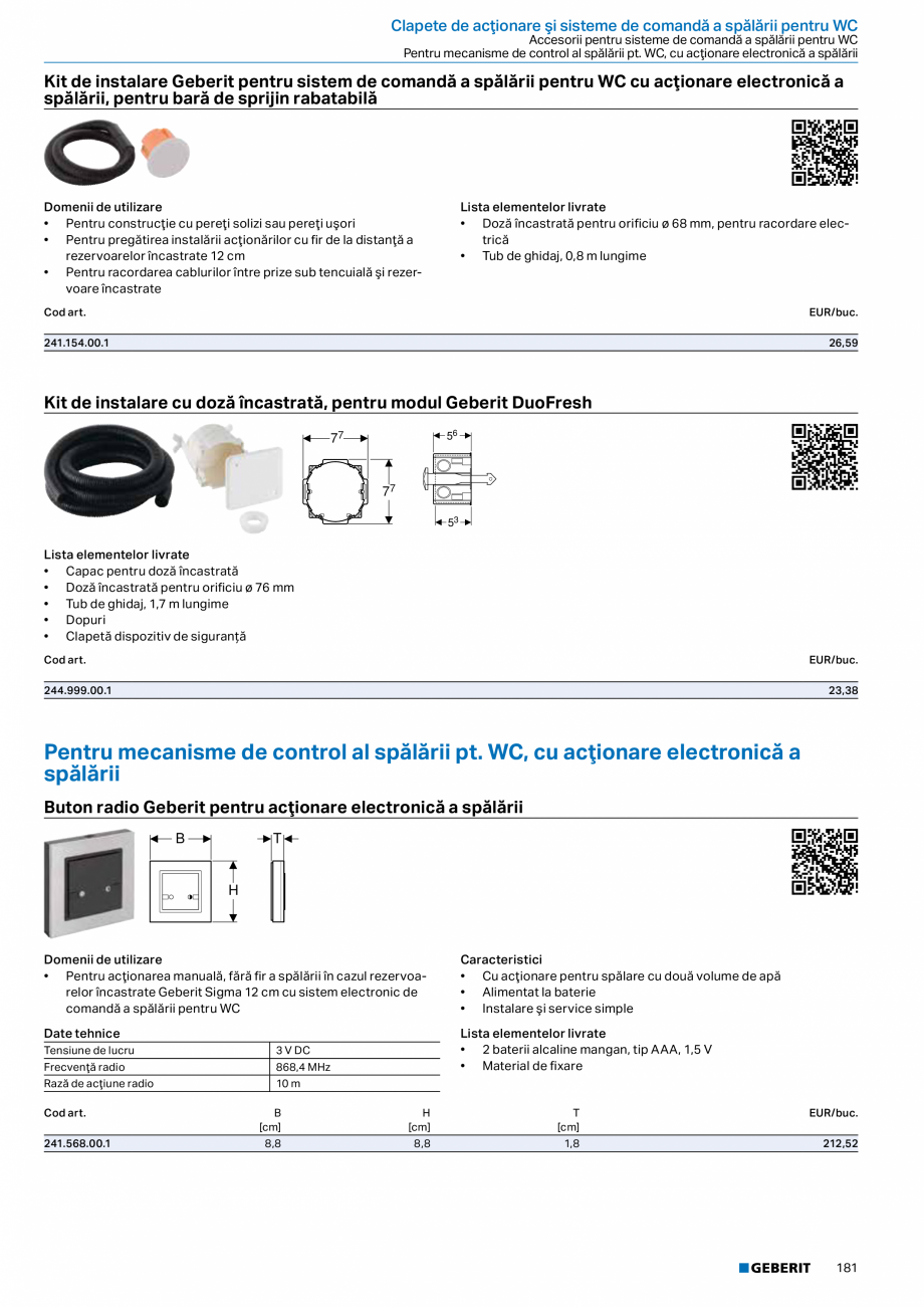 Pagina 180-Catalog GEBERIT - Sisteme sanitare - 2022  Catalog, brosura Romana s
• Post spălarea imediată...