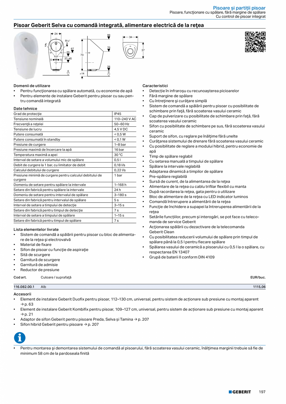 Pagina 196-Catalog GEBERIT - Sisteme sanitare - 2022  Catalog, brosura Romana lare cu două volume de apă
• ...