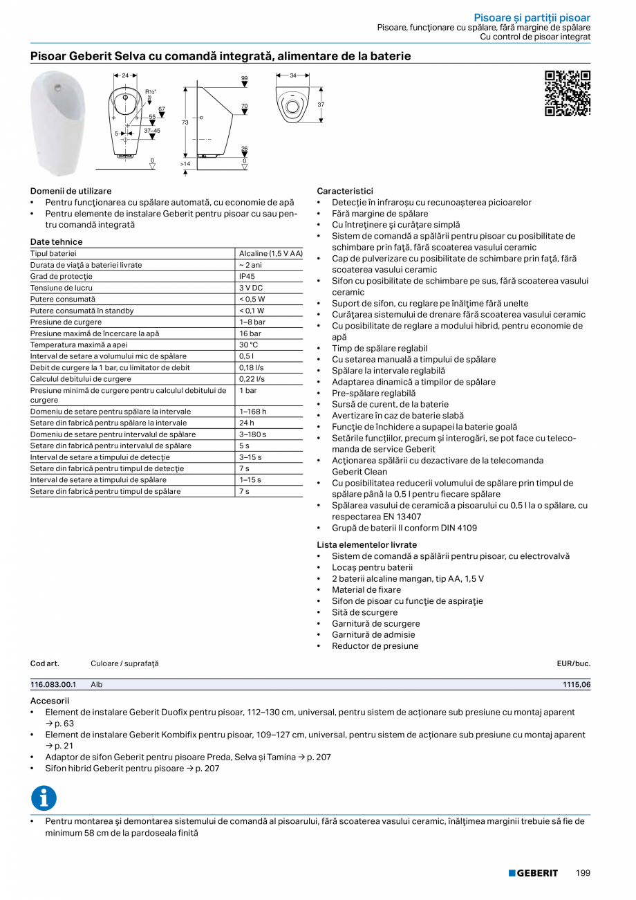 Pagina 198-Catalog GEBERIT - Sisteme sanitare - 2022  Catalog, brosura Romana e încastrat
Cod art.

Culoare / ...