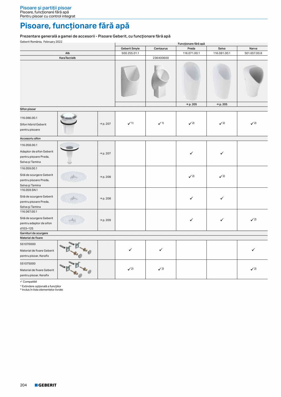 Pagina 203-Catalog GEBERIT - Sisteme sanitare - 2022  Catalog, brosura Romana st produs consumabil conţine...
