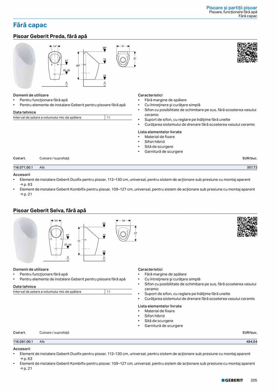 Pagina 204-Catalog GEBERIT - Sisteme sanitare - 2022  Catalog, brosura Romana nete colţar
Robinet colţar...