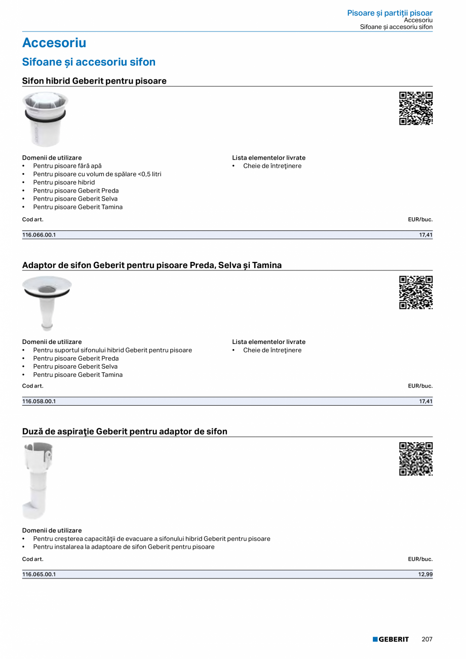 Pagina 206-Catalog GEBERIT - Sisteme sanitare - 2022  Catalog, brosura Romana ....................................