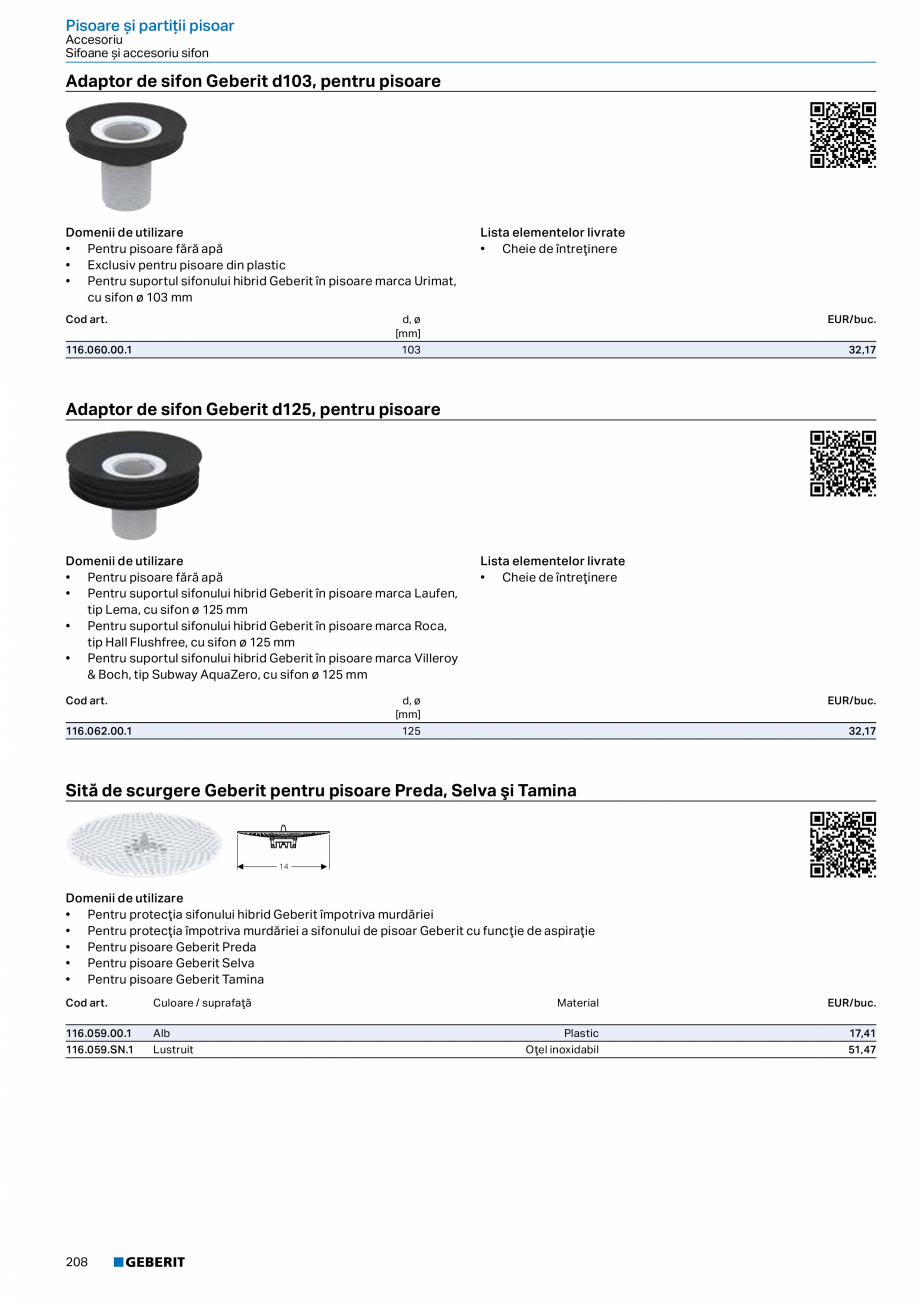 Pagina 207-Catalog GEBERIT - Sisteme sanitare - 2022  Catalog, brosura Romana e tip 350
• Îmbinare filetată...