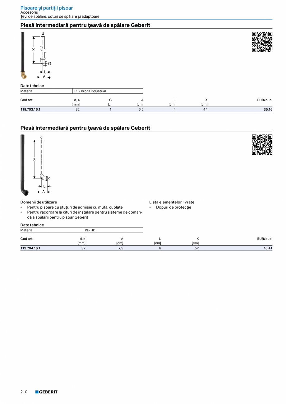 Pagina 209-Catalog GEBERIT - Sisteme sanitare - 2022  Catalog, brosura Romana trare
• Pentru rezervoare din...