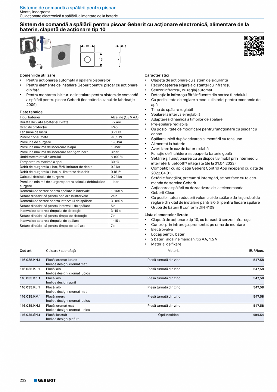 Pagina 221-Catalog GEBERIT - Sisteme sanitare - 2022  Catalog, brosura Romana ortimentului –
Clapete de...