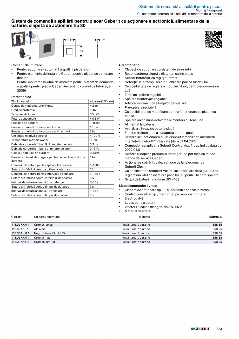 Pagina 222-Catalog GEBERIT - Sisteme sanitare - 2022  Catalog, brosura Romana   .  . 150
Material de consum .  ...
