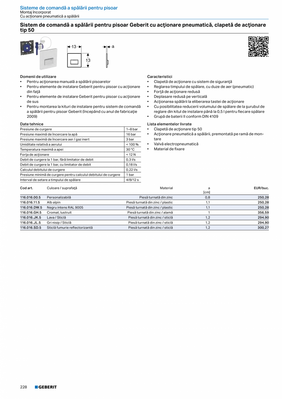 Pagina 227-Catalog GEBERIT - Sisteme sanitare - 2022  Catalog, brosura Romana i sisteme de comandă a...