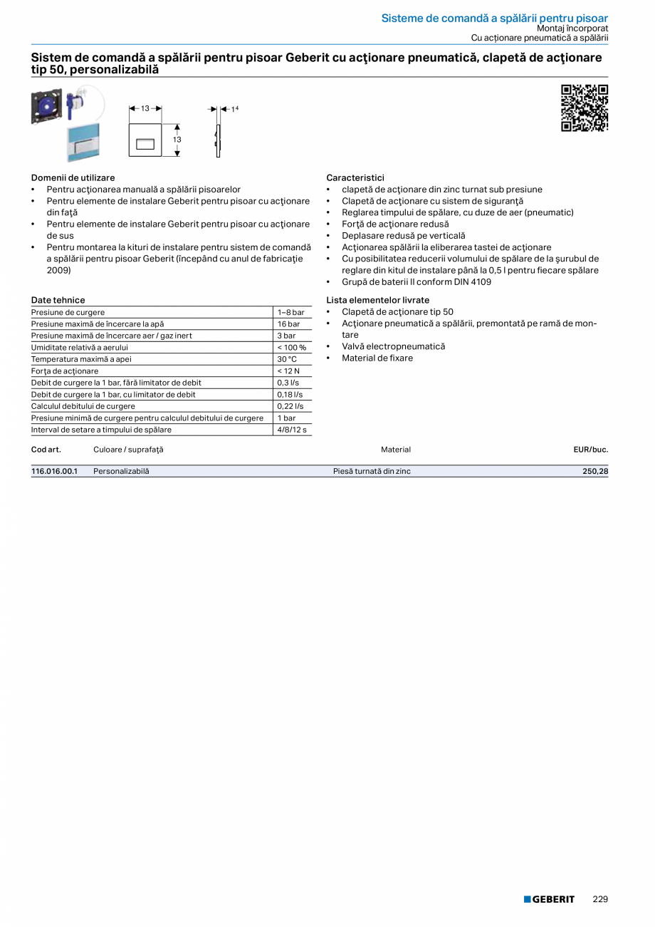 Pagina 228-Catalog GEBERIT - Sisteme sanitare - 2022  Catalog, brosura Romana t lucios
Taste: cromat mat
...