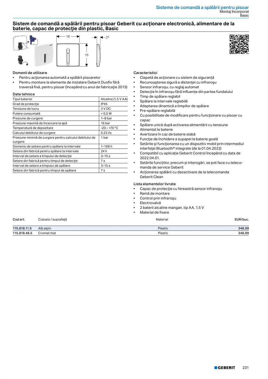 Pagina 230-Catalog GEBERIT - Sisteme sanitare - 2022  Catalog, brosura Romana ate Sigma

Cod art.

Culoare /...