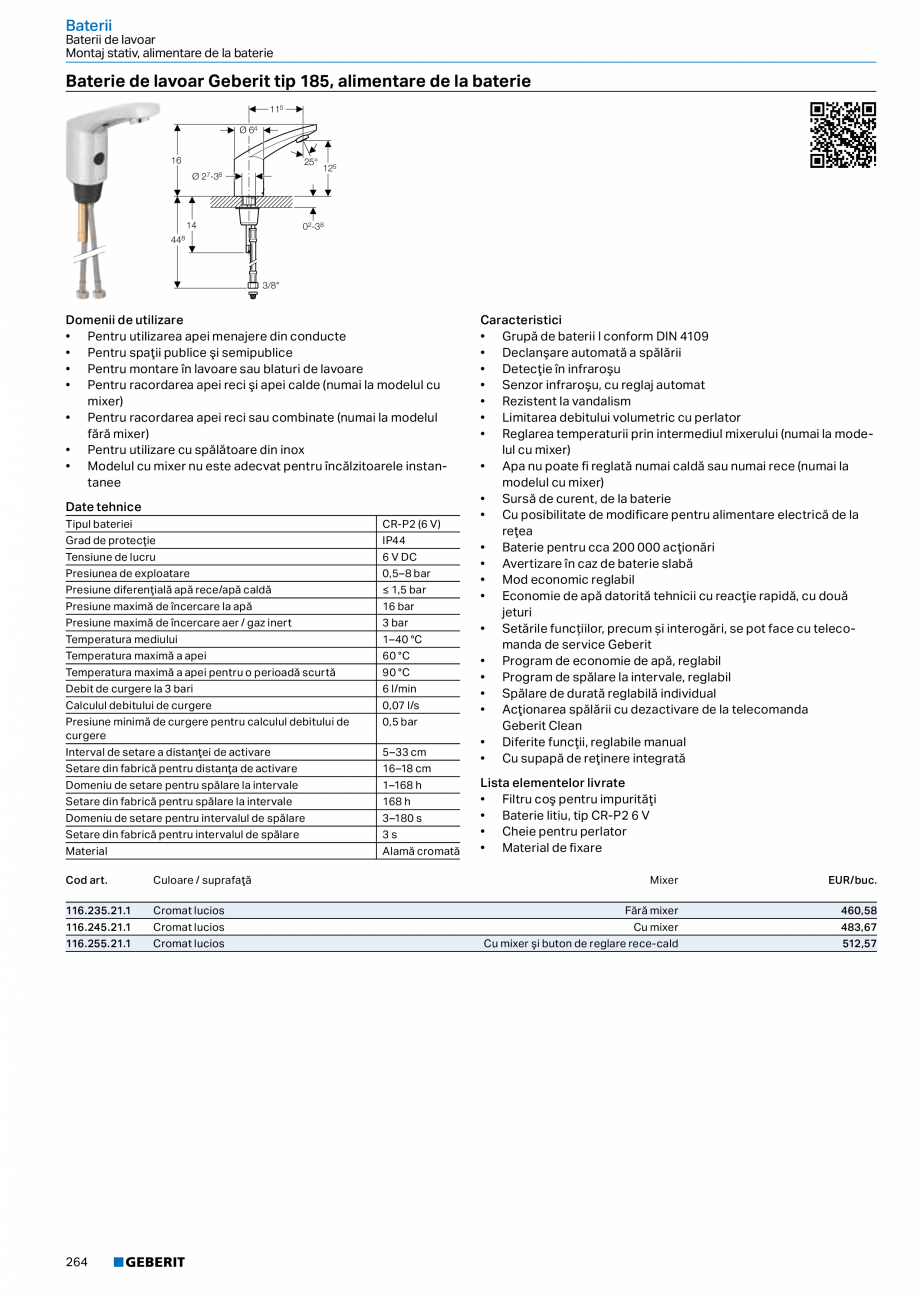 Pagina 263-Catalog GEBERIT - Sisteme sanitare - 2022  Catalog, brosura Romana glaj rapid fără unelte

Date...
