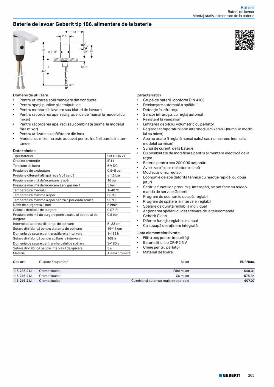 Pagina 264-Catalog GEBERIT - Sisteme sanitare - 2022  Catalog, brosura Romana [cm]
1

EUR/buc.

24,6

16,4

1,3...