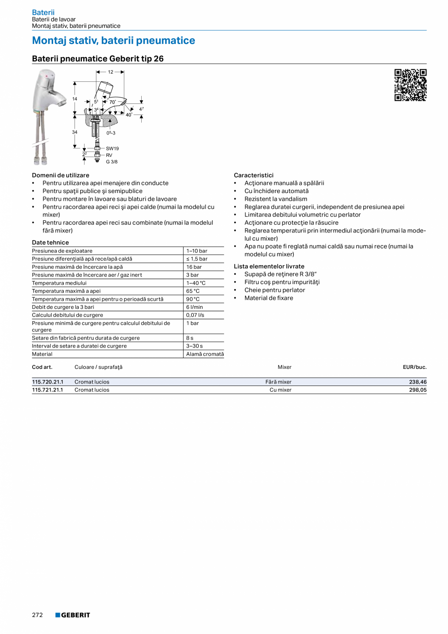 Pagina 271-Catalog GEBERIT - Sisteme sanitare - 2022  Catalog, brosura Romana voare încastrate Sigma

Clapetă...