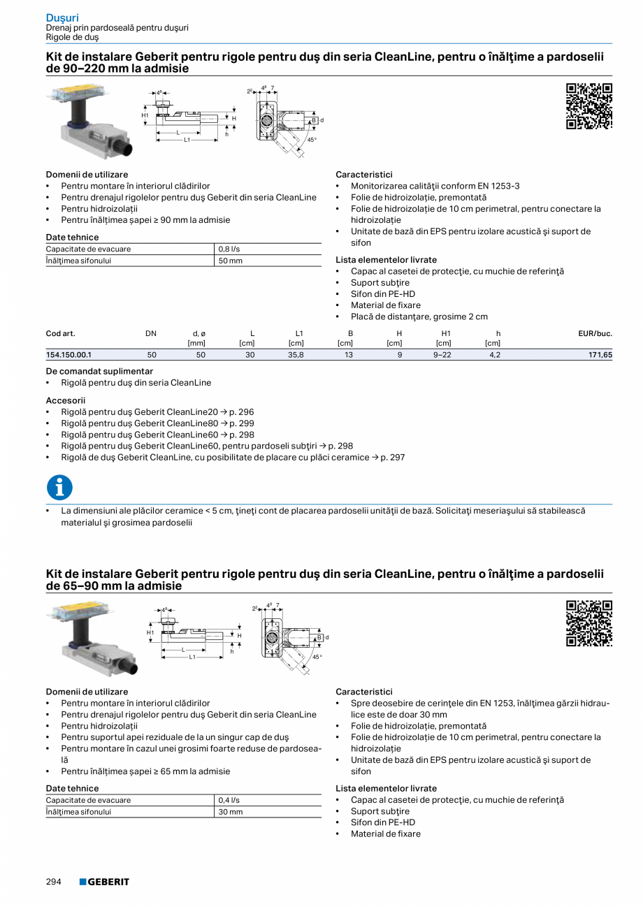 Pagina 293-Catalog GEBERIT - Sisteme sanitare - 2022  Catalog, brosura Romana , pentru rezervor încastrat...