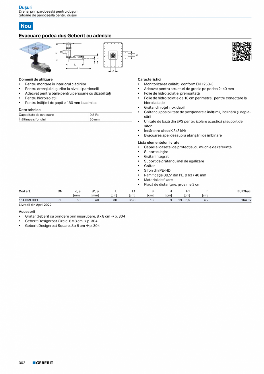 Pagina 301-Catalog GEBERIT - Sisteme sanitare - 2022  Catalog, brosura Romana re încastrate Omega

Capac de...