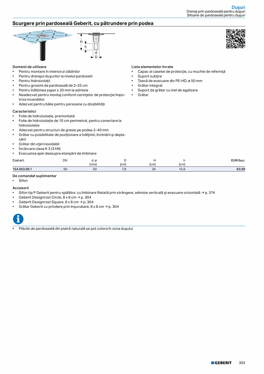 Pagina 302-Catalog GEBERIT - Sisteme sanitare - 2022  Catalog, brosura Romana erit, încastrat, pentru rezervor...